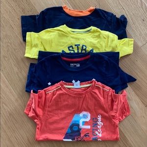 Bundle of 4 boys short sleeve shirts. Size 5/7Y